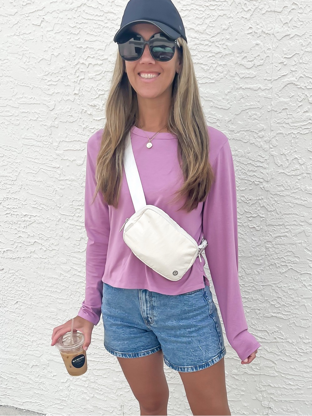 lululemon athletica mauve crewneck long sleeve tee